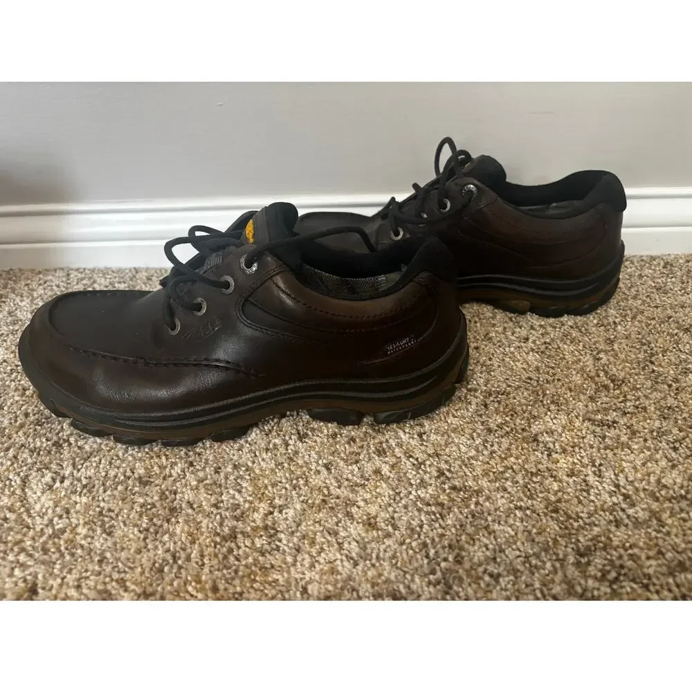 EUC KEEN genuine leather, brown lace-up Anchor Park Low, waterproof, size 11